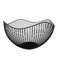 DMAR Wire Fruit Basket for Kitchen Counter with Wave Design Black Fruit Bowl for Fruits Veggies