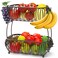 Simple Houseware 2Tier Countertop Oblate Fruit Basket Holder Bronze