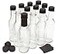 nicebottles Hot Sauce Bottles with Shrink Bands 5 Oz Black Cap 12 Pack