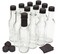 nicebottles Hot Sauce Bottles with Shrink Bands 5 Oz Black Cap 12 Pack