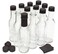 nicebottles Hot Sauce Bottles with Shrink Bands 5 Oz Black Cap 12 Pack