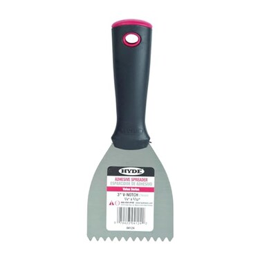 Hyde 3 Adhesive Spreader 14x532 Vnotch High Carbon Steel
