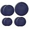 Pyrex 2 7202PC 2 7200PC 2 7201PC and 1 7402PC Dark Blue Plastic Lids