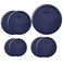 Pyrex 2 7202PC 2 7200PC 2 7201PC and 1 7402PC Dark Blue Plastic Lids