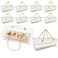Roppolo 20 Pcs 108 Inch Clear Roll Cake Boxes with Gold Rope Handle Cake Boards Homemade Bakery Transparent Plastic Gift BoxesEasy Carrying Storage Containers for Slice Cake Christmas