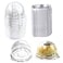 EchoDone 50 Set Clear Plastic Mini Cupcake Boxes Muffin Pod Dome Muffin Single Container Box Wedding Birthday Gifts Boxes Supplies Silver