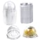 EchoDone 50 Set Clear Plastic Mini Cupcake Boxes Muffin Pod Dome Muffin Single Container Box Wedding Birthday Gifts Boxes Supplies Silver