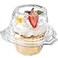 Foodiejoy 60 Packs Individual Cupcake Containers Stackable Single Compartment Cupcake Disposable Carrier Holder Box Deep Dome Clear Plastic BPAFree 60 counts