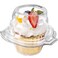 Foodiejoy 60 Packs Individual Cupcake Containers Stackable Single Compartment Cupcake Disposable Carrier Holder Box Deep Dome Clear Plastic BPAFree 60 counts