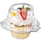 Foodiejoy 60 Packs Individual Cupcake Containers Stackable Single Compartment Cupcake Disposable Carrier Holder Box Deep Dome Clear Plastic BPAFree 60 counts