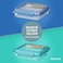 Sistema Ocean Bound Plastic Small Split Container 350mL Food Storage Container BPAFree Made Using Recycled Plastic Teal OR Blue Colour Not Selectable 1 Count