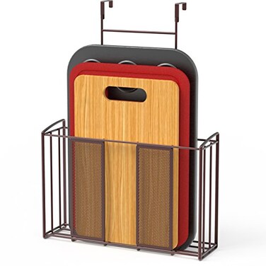 Simple Houseware Over Cabinet Door Organizer Mesh Bronze