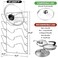 Simple Houseware Wall Door Mounted Pot Lid Rack Chrome Finish