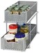 SIMPLE HOUSEWARE 2 Tier Sliding Cabinet Basket Organizer Drawer Silver