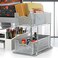 SIMPLE HOUSEWARE 2 Tier Sliding Cabinet Basket Organizer Drawer Silver