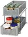 SIMPLE HOUSEWARE 2 Tier Sliding Cabinet Basket Organizer Drawer Silver