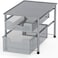 Simple Houseware Stackable 2 Tier Sliding Basket Organizer Drawer Silver