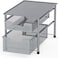 Simple Houseware Stackable 2 Tier Sliding Basket Organizer Drawer Silver