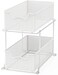 Simple Houseware 2 Tier Sliding Cabinet Basket Organizer Drawer White