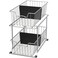 Simple Houseware 2 Tier Cabinet Wire Basket Drawer Organizer Grey
