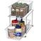 Simple Houseware 2 Tier Cabinet Wire Basket Drawer Organizer Grey
