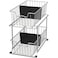 Simple Houseware 2 Tier Cabinet Wire Basket Drawer Organizer Grey