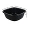 Kekow 4Pack Small Wash Basin Pan 8 Quart Black Dish Pan