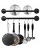 Bailoo Industrial Pipe Pot Pan Rack 21 2 Pack Wall mount Pot hangers Pan Hanging Rail Lid Hanger for kitchen with 10 S Hooks