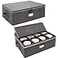 popoly Cup and Mug Storage 2 Pack Coffee Mug Storage Holds 24 Mugs Tea Cups and Glasses with with Hard Shell and Dividers Hard Top Sides and Stackable Grey