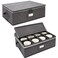 popoly Cup and Mug Storage 2 Pack Coffee Mug Storage Holds 24 Mugs Tea Cups and Glasses with with Hard Shell and Dividers Hard Top Sides and Stackable Grey