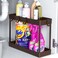 Simple Houseware 2Tier Under Sink Organizer Storage Tray with Hooks Brown