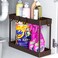 Simple Houseware 2Tier Under Sink Organizer Storage Tray with Hooks Brown