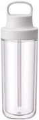 KINTO 20071 Togo Bottle 169 fl oz 480 ml White Includes Straw Lightweight Water Bottle Dishwasher Safe Double Wall Construction
