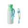 CHAKO LAB Insulated Stainless Steel Water Bottle with Two Strap BPAFree Leak Proof 17oz Bottle with Spout Lid Straw Mint Milk