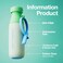 CHAKO LAB Insulated Stainless Steel Water Bottle with Two Strap BPAFree Leak Proof 17oz Bottle with Spout Lid Straw Mint Milk