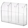 Hipiwe Wall Mount Remote Control Holder Clear Acrylic Media Organizer Storage Box Coffee Table and Nightstand Convenient Remote Control Caddy Three Compartments