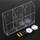 Hipiwe Wall Mount Remote Control Holder Clear Acrylic Media Organizer Storage Box Coffee Table and Nightstand Convenient Remote Control Caddy Three Compartments