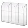 Hipiwe Wall Mount Remote Control Holder Clear Acrylic Media Organizer Storage Box Coffee Table and Nightstand Convenient Remote Control Caddy Three Compartments