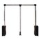 STORKING Pull Down Closet Rod 3548 Adjustable Side Mounted Closet for Kitchen Bedroom High Cabinets Chrome TwoWay Buffering Side Heavy Duty Load Capacity