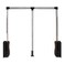STORKING Pull Down Closet Rod 3548 Adjustable Side Mounted Closet for Kitchen Bedroom High Cabinets Chrome TwoWay Buffering Side Heavy Duty Load Capacity