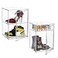 Attelite XXXLarge Clear Acrylic Display Case Boot Shoe Storage Boxes With An Adjustable Divider2 Pack 2 Tiers Clear Plastic Stackable Storage Bins With Lids Big Display Acrylic Box With Magnetic Door