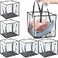 Zopeal 6 Pack Popup Laundry Hamper 13 Inch Collapsible Laundry Baskets with Handles Mesh Clothes Baskets Portable Single Layer Foldable Clothes Hamper Square Bin for Washing GreySinglelayer