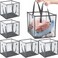 Zopeal 6 Pack Popup Laundry Hamper 13 Inch Collapsible Laundry Baskets with Handles Mesh Clothes Baskets Portable Single Layer Foldable Clothes Hamper Square Bin for Washing GreySinglelayer