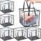 Zopeal 6 Pack Popup Laundry Hamper 13 Inch Collapsible Laundry Baskets with Handles Mesh Clothes Baskets Portable Single Layer Foldable Clothes Hamper Square Bin for Washing GreySinglelayer