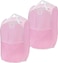 Simple Houseware Mesh PopUp Laundry Hamper Basket With Side Pocket Pink 2 Pack