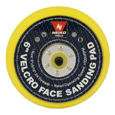 NEIKO 30263A 6 inch Sanding Discs Hook and Loop 516 Arbor with 24 Thread Mounts 10000 RPM Sanding Pads for Orbital Sander and DA Sander Hook n Loop Backing Pad
