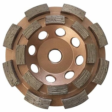 EDiamondTools 4 Diamond Grinding Wheels for Concrete or Masonry 16 Double Row Segments 3040 Grit Medium Bond 5811 Arbor