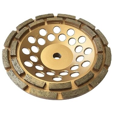 EDiamondTools 7 Diamond Grinding Wheels for Concrete or Masonry 24 Double Row Segments 3040 Grit Medium Bond 5811 Arbor
