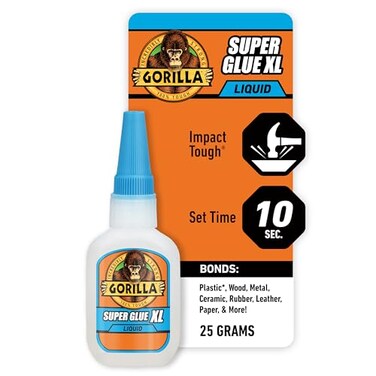 Gorilla Super Glue XL Clear Glue 25 Gram Pack of 1 All Purpose and Fast Setting for Projects and Repairs