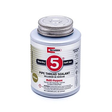 RectorSeal No 5 25551 Pipe Thread Sealant Lubricates Protects Threads Soft Setting Slow Drying Permits Easy Breakout Contains No Other Metals 8 oz